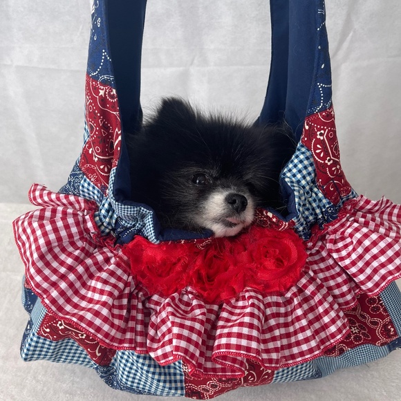 DESIGNER "FURBABY" TOTE CARRIER (NWOT) HANDMADE - Picture 1 of 15